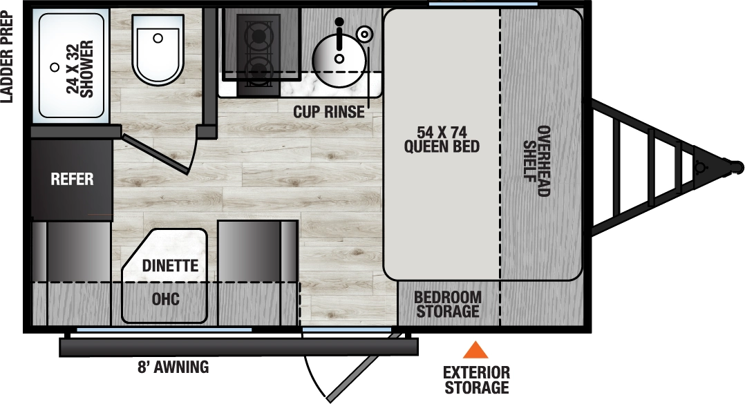 Viking Travel Trailers 12RD Floorplan